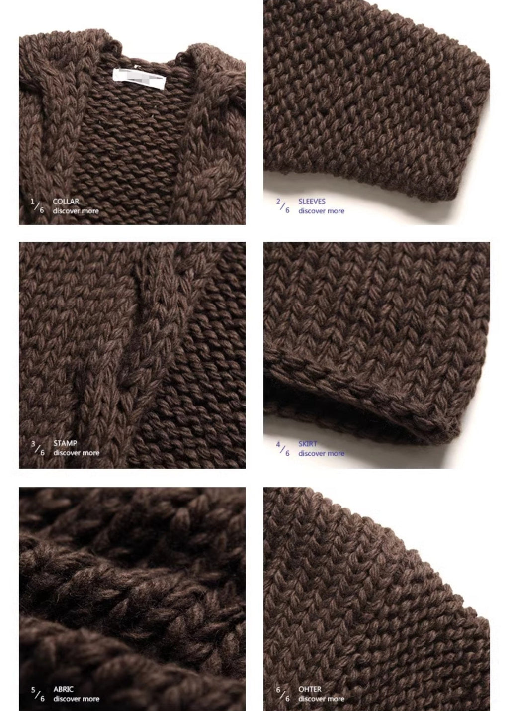 Vintage Chunky Knit Cardigan - COPPING THREADS - MAKE NOISE