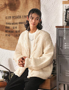 Vintage Chunky Knit Cardigan - COPPING THREADS - MAKE NOISE