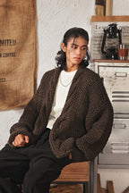 Vintage Chunky Knit Cardigan - COPPING THREADS - MAKE NOISE