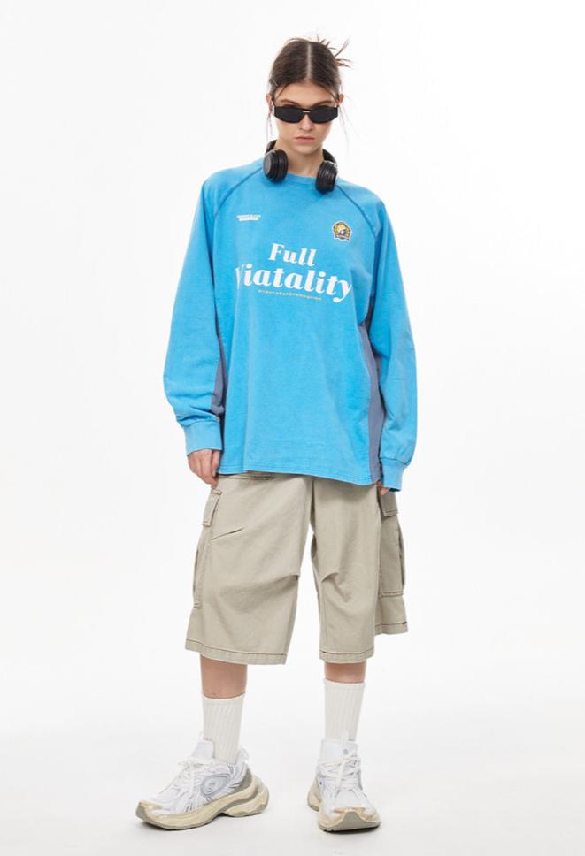 Vintage Colorblock Blokecore Long Sleeve Tee - COPPING THREADS - CHICISLAND