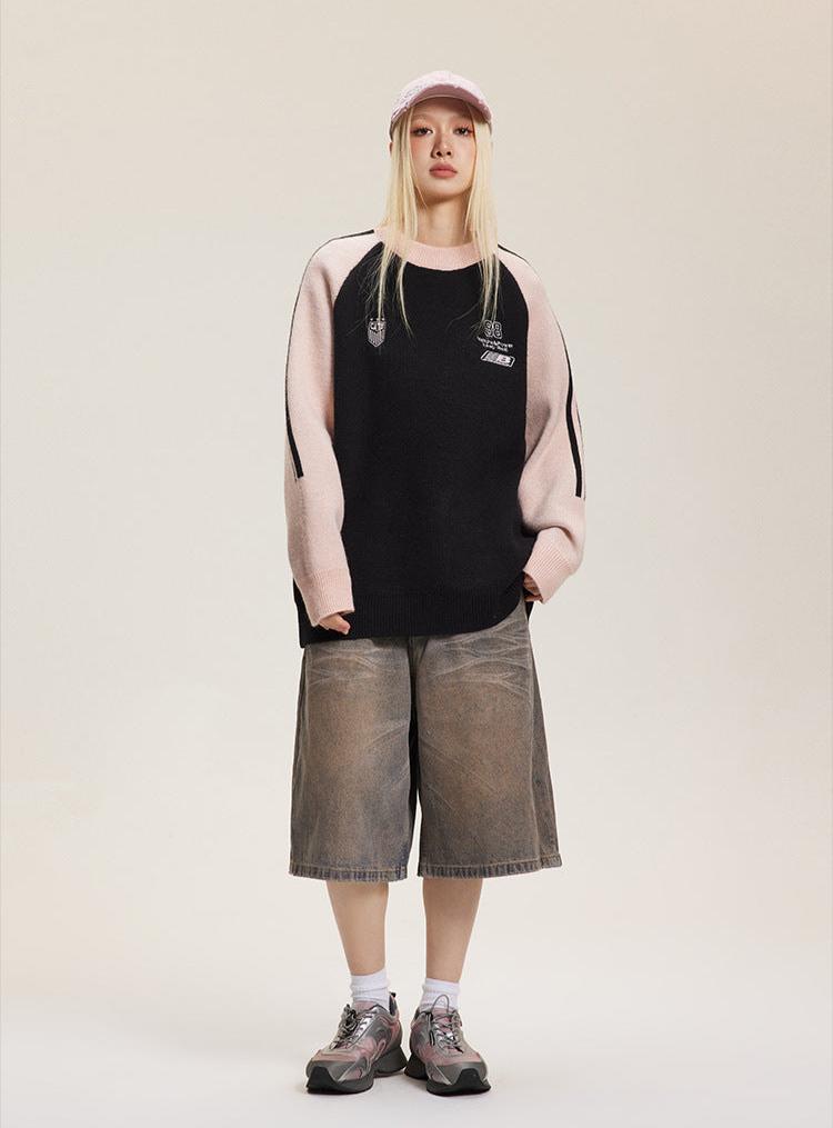 Vintage Colorblock Crewneck Sweater - COPPING THREADS - CATTEE
