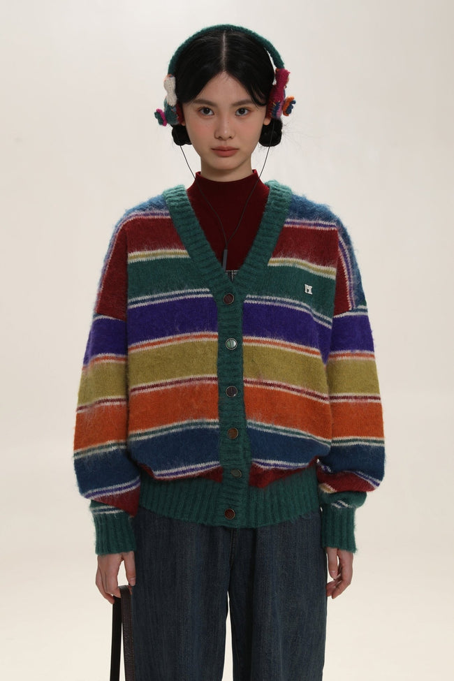 빈티지 컬러풀 스트라이프 스웨터 Main Image