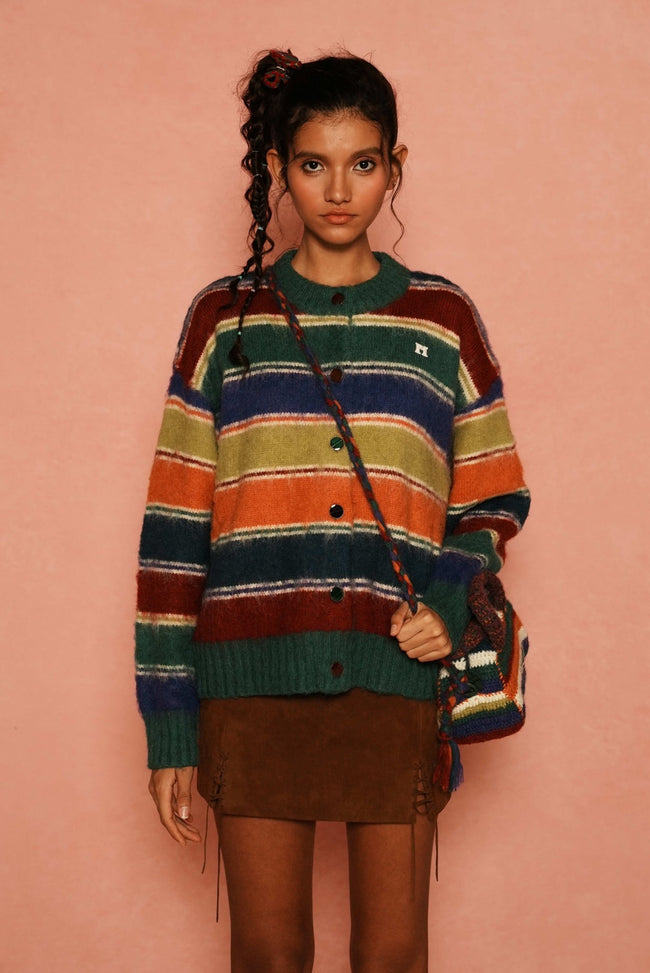 Vintage Colorful Striped Sweater - COPPING THREADS - MOROMORO Hover Image