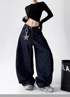 Vintage Contrast Pocket Wide - Leg Jeans - COPPING THREADS - CT Select