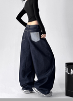 Vintage Contrast Pocket Wide - Leg Jeans - COPPING THREADS - CT Select