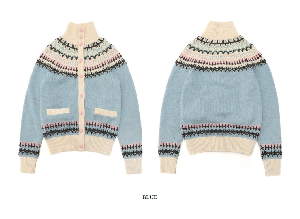 Vintage Cream Fair Isle Button - Up Cardigan Sweater - COPPING THREADS - MOROMORO