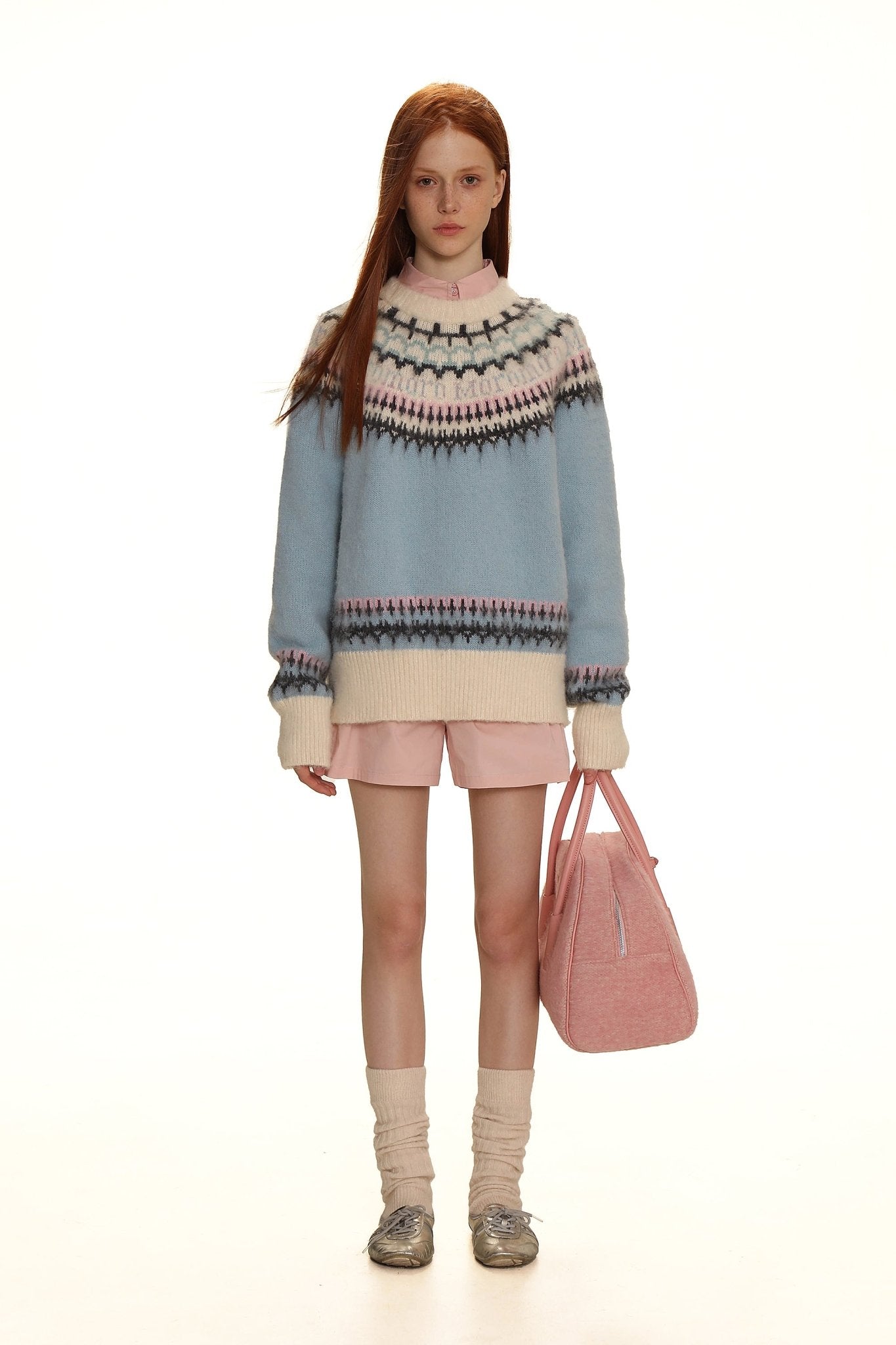 Vintage Cream Fair Isle Knit Crewneck Sweater - COPPING THREADS - MOROMORO