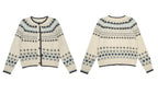 Vintage Crew Neck Fair Isle Cardigan - COPPING THREADS - CT Select