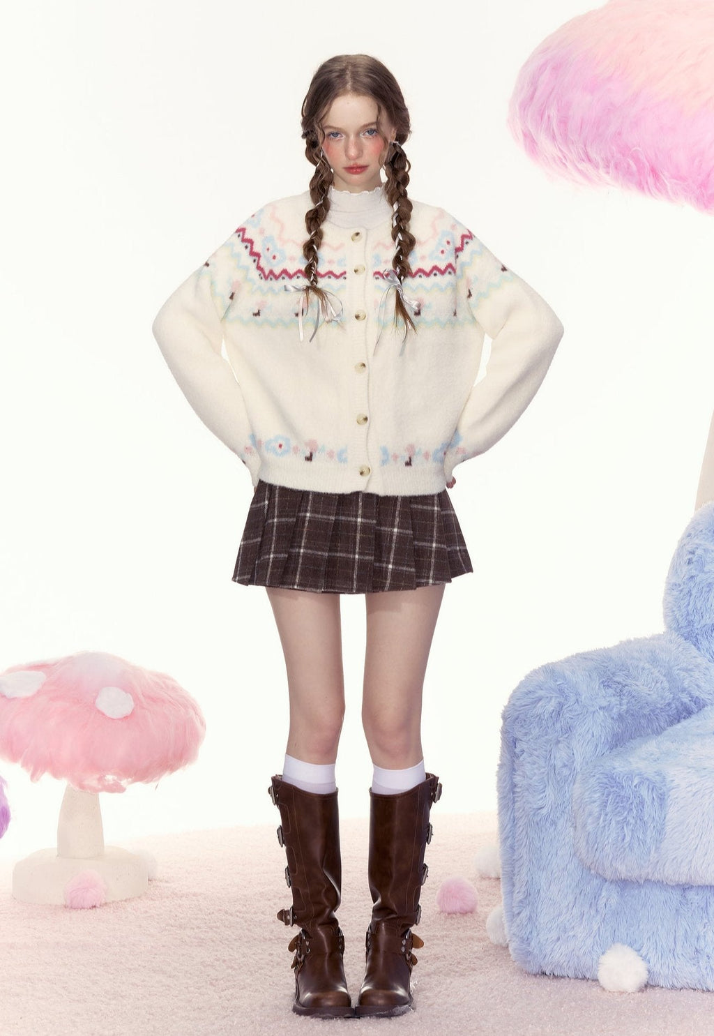 Vintage Crinkled Checkered Skirt - COPPING THREADS - AYF