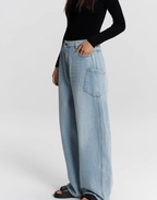 Vintage Curved Utility Pocket Wide - Leg Jeans - COPPING THREADS - RAPPEYE