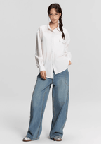 Vintage Curved Utility Pocket Wide - Leg Jeans - COPPING THREADS - RAPPEYE