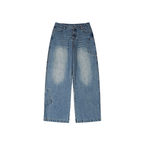 Vintage Curved Utility Pocket Wide - Leg Jeans - COPPING THREADS - RAPPEYE