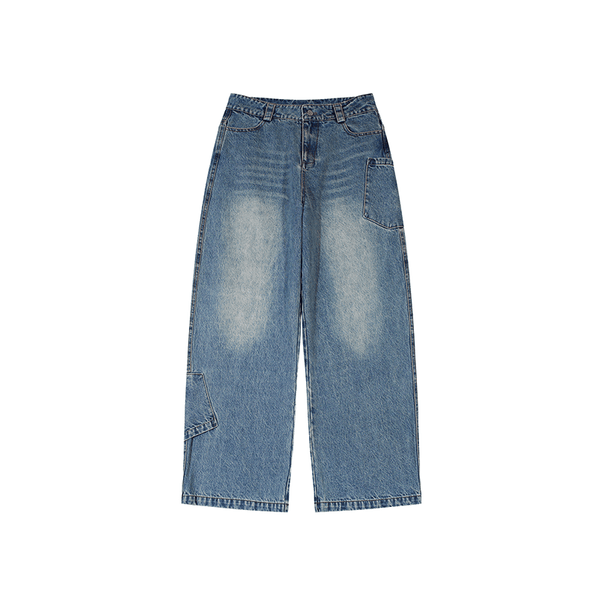 Vintage Curved Utility Pocket Wide - Leg Jeans - COPPING THREADS - RAPPEYE