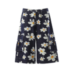 Vintage Daisy Print Denim Cargo Culottes - COPPING THREADS - CT Select
