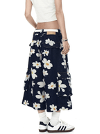 Vintage Daisy Print Denim Cargo Culottes - COPPING THREADS - CT Select