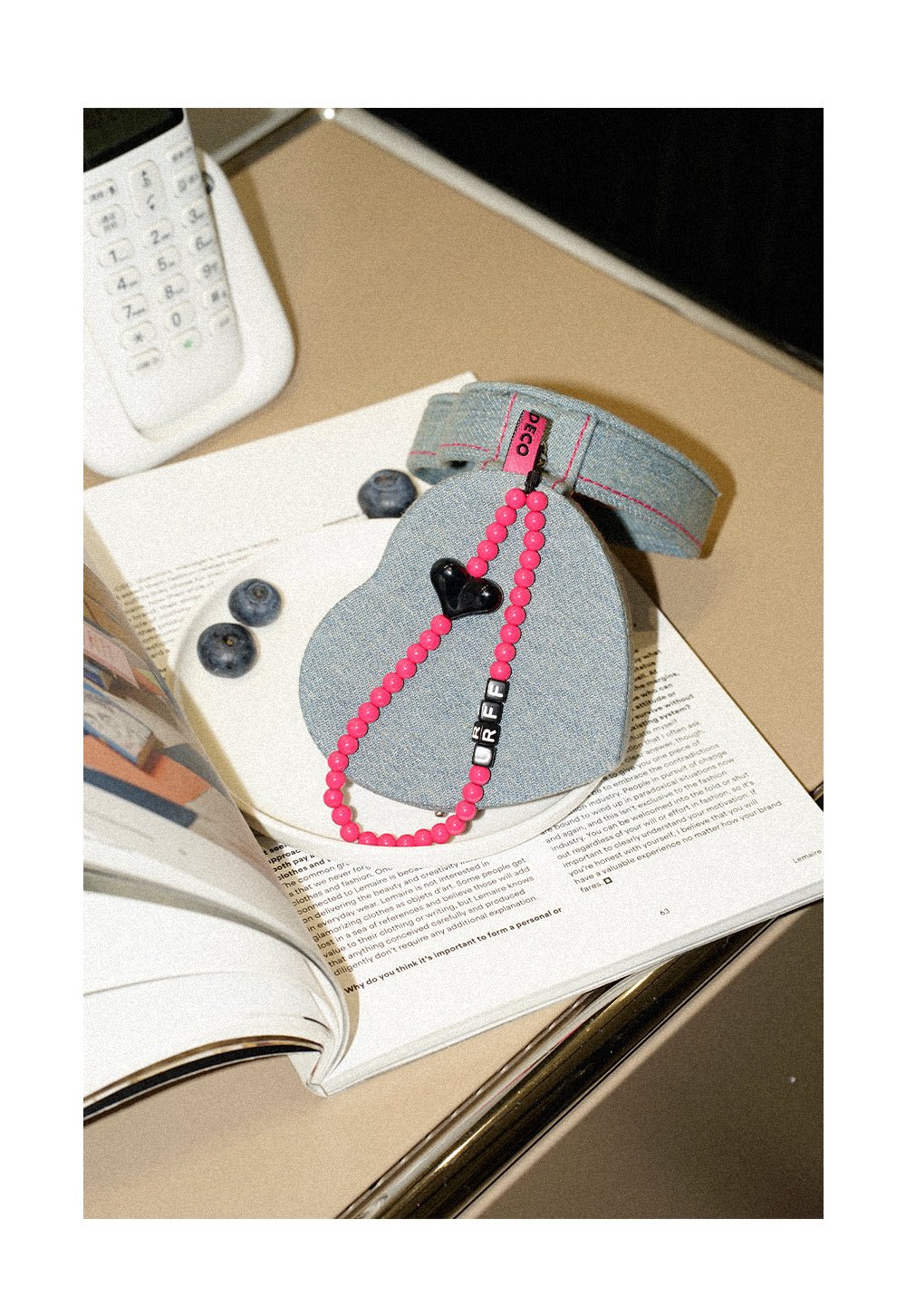 Vintage Denim Heart Cake Mini Jewelry Box - COPPING THREADS - CT Select