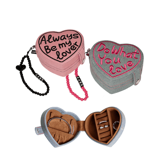 Vintage Denim Heart Cake Mini Jewelry Box - COPPING THREADS - CT Select Hover Image