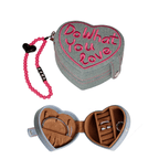 Vintage Denim Heart Cake Mini Jewelry Box - COPPING THREADS - CT Select