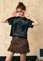 Vintage Denim Print Tee - COPPING THREADS - CHICISLAND