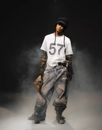 Vintage Distressed Camo Patchwork Layered Long Sleeve Tee - COPPING THREADS - TRECLUB