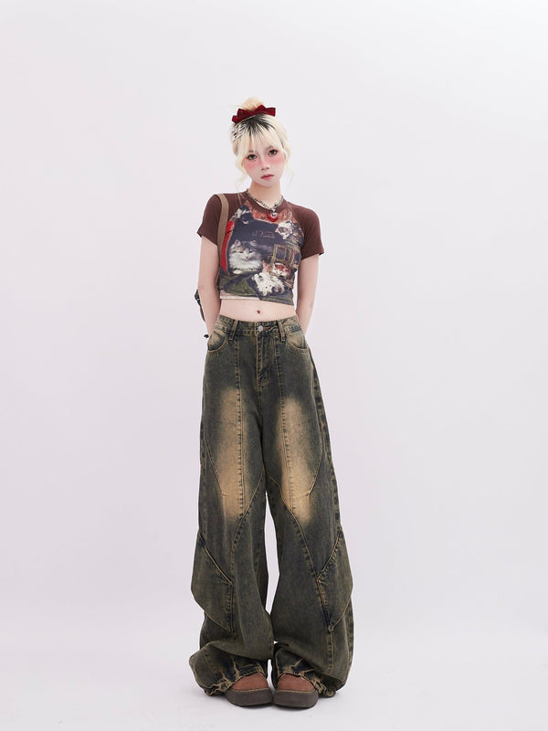 Vintage Distressed Patchwork Denim - COPPING THREADS - RAYOHOPP