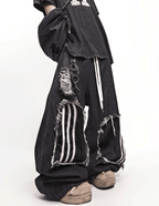 Vintage Distressed Stripe Patch Jeans - COPPING THREADS - CT Select