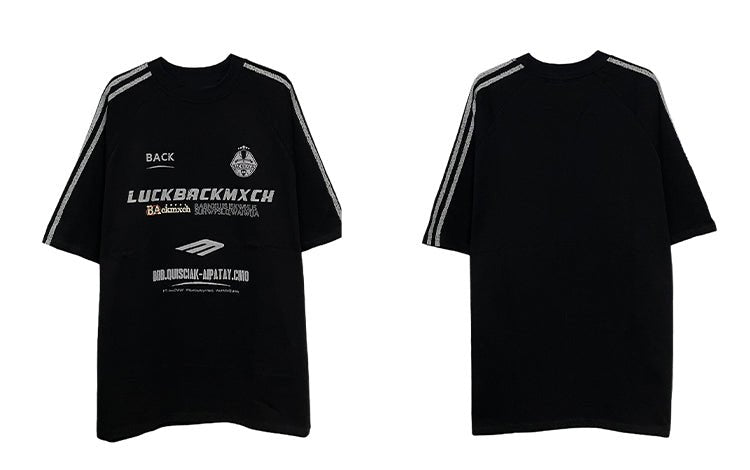 Vintage Distressed Stripe Sleeve Tee - COPPING THREADS - CT Select