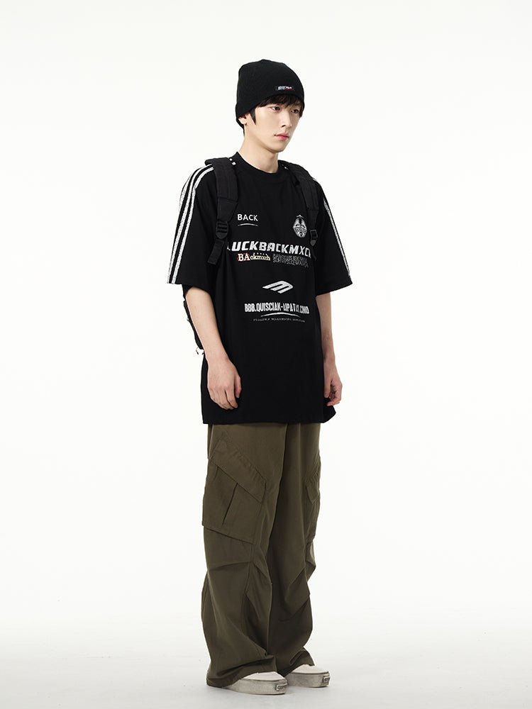 Vintage Distressed Stripe Sleeve Tee - COPPING THREADS - CT Select