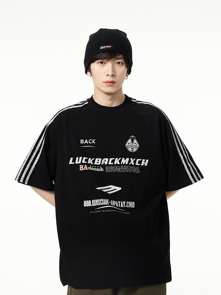 Vintage Distressed Stripe Sleeve Tee - COPPING THREADS - CT Select