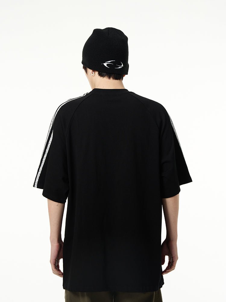 Vintage Distressed Stripe Sleeve Tee - COPPING THREADS - CT Select