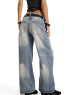 Vintage Distressed Wide - Leg Denim - COPPING THREADS - 0123Start