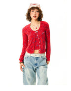 Vintage Ditsy Flower Print Cardigan Set - COPPING THREADS - YOUNG STAGE