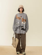 Vintage Dog Graphic Crewneck Pullover - COPPING THREADS - CHICISLAND