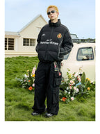 Vintage Embroidered Badge Patchwork Puffer Jacket - COPPING THREADS - Harsh and Cruel