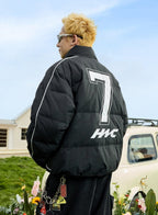 Vintage Embroidered Badge Patchwork Puffer Jacket - COPPING THREADS - Harsh and Cruel