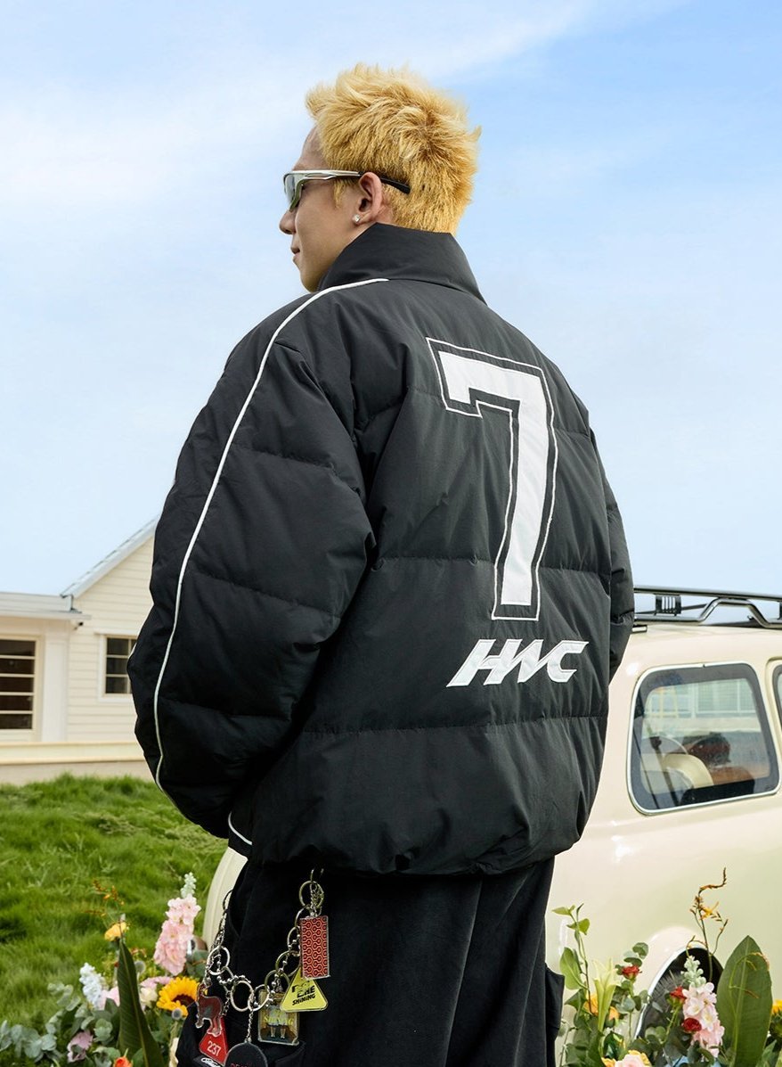 Vintage Embroidered Badge Patchwork Puffer Jacket - COPPING THREADS - Harsh and Cruel