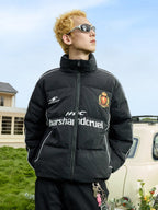 Vintage Embroidered Badge Patchwork Puffer Jacket - COPPING THREADS - Harsh and Cruel