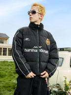 Vintage Embroidered Badge Patchwork Puffer Jacket - COPPING THREADS - Harsh and Cruel