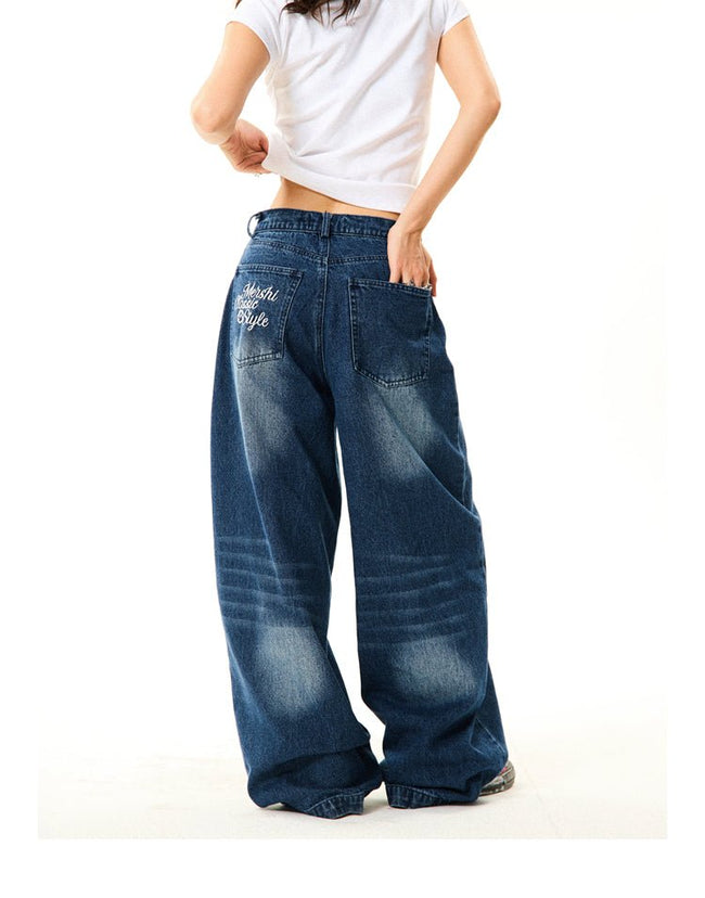 Vintage-Denim mit Blumenstickerei Main Image