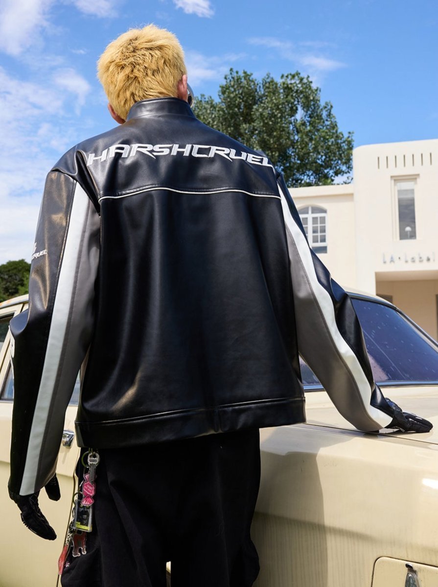 Vintage Embroidered Leather Racing Jacket - COPPING THREADS - Harsh and Cruel