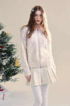 Vintage Fair Isle bow tie Pattern Cardigan Sweater - COPPING THREADS - SUNSETPARK