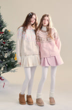 Vintage Fair Isle bow tie Pattern Cardigan Sweater - COPPING THREADS - SUNSETPARK