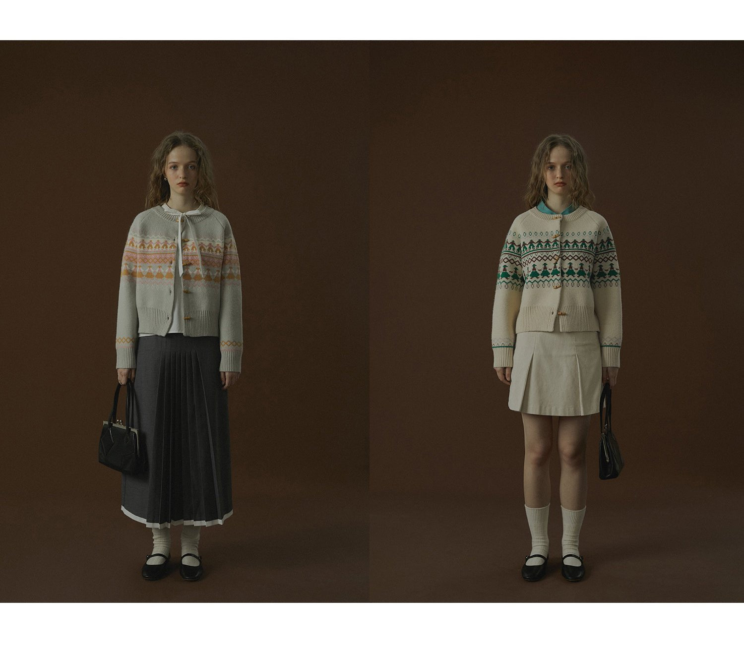 Vintage Fair Isle Dancing Figures Cardigan - COPPING THREADS - CHICISLAND