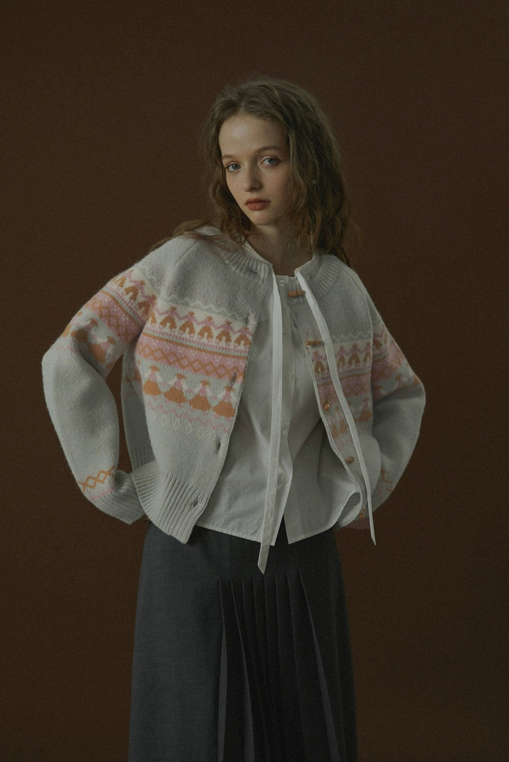 Vintage Fair Isle Dancing Figures Cardigan - COPPING THREADS - CHICISLAND