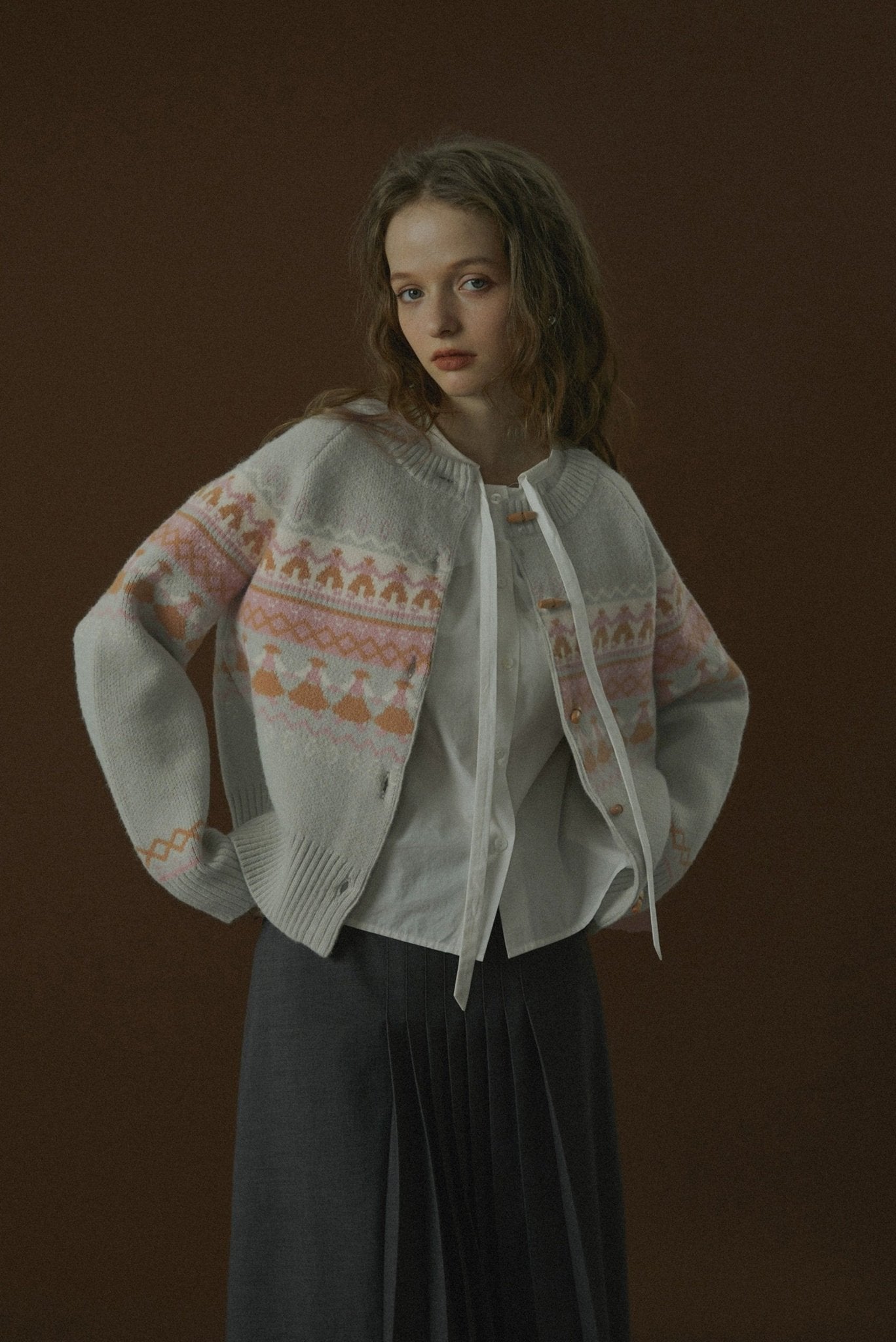 Vintage Fair Isle Dancing Figures Cardigan - COPPING THREADS - CHICISLAND