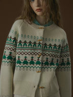 Vintage Fair Isle Dancing Figures Cardigan - COPPING THREADS - CHICISLAND