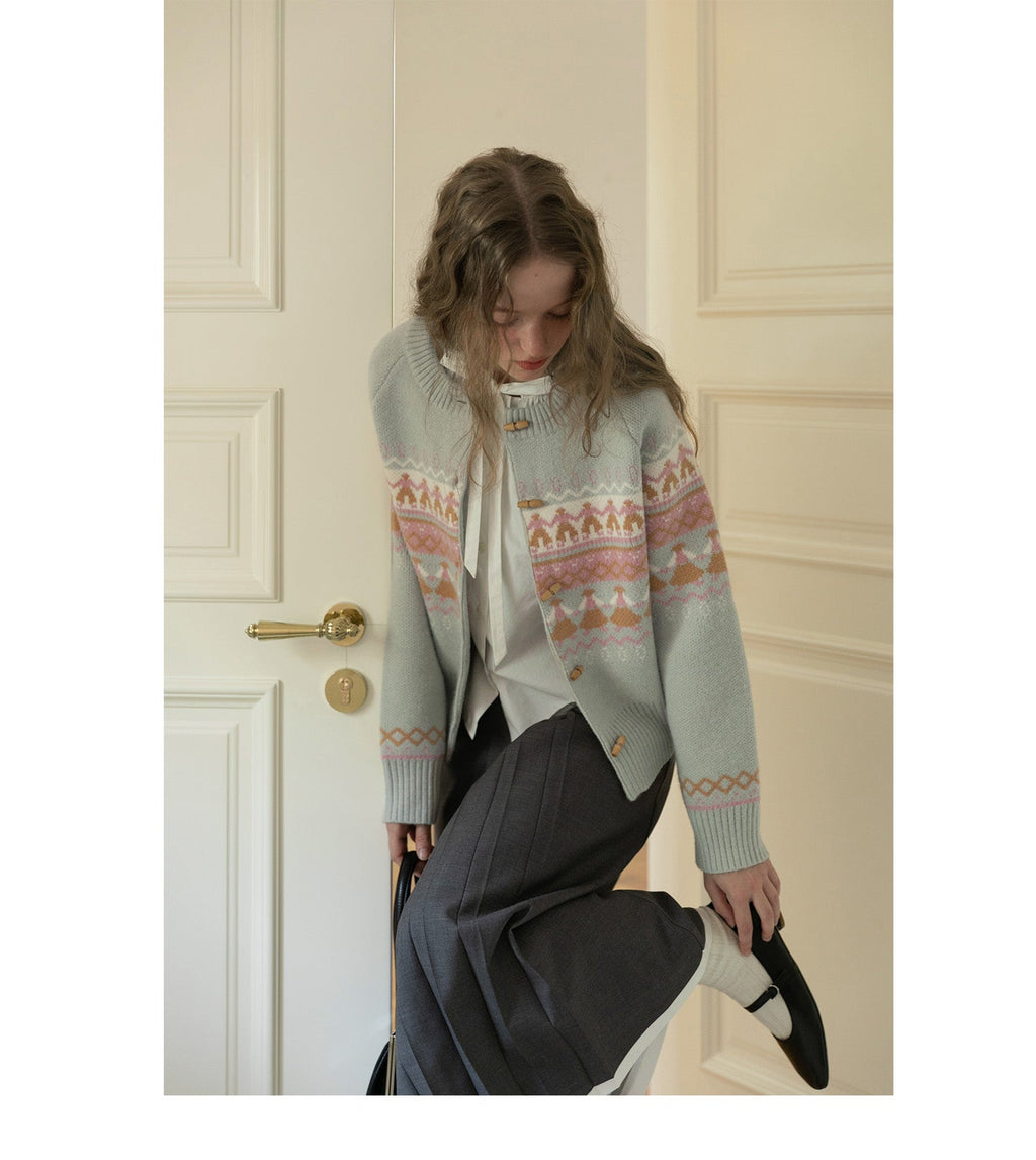 Vintage Fair Isle Dancing Figures Cardigan - COPPING THREADS - CHICISLAND