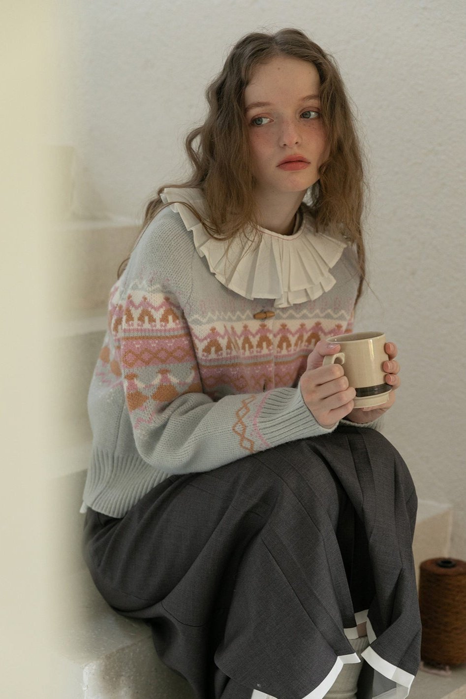 Vintage Fair Isle Dancing Figures Cardigan - COPPING THREADS - CHICISLAND