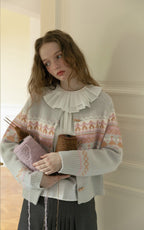 Vintage Fair Isle Dancing Figures Cardigan - COPPING THREADS - CHICISLAND