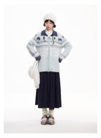 Vintage Fair Isle Pattern Collared Mohair Sweater - COPPING THREADS - CHICISLAND